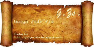 Gulya Zsófia névjegykártya