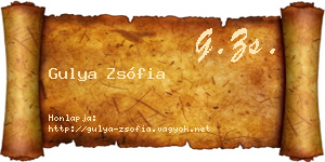 Gulya Zsófia névjegykártya
